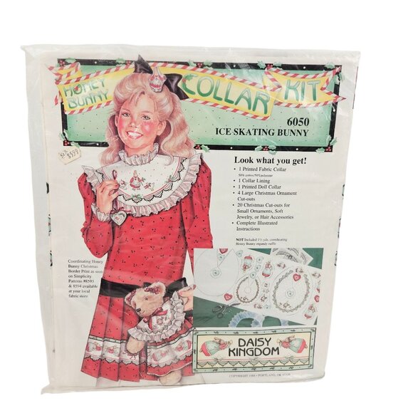 Daisy Kingdom Other - Daisy Kingdom Honey Bunny Collar Kit Ice Skating Bunny 6050 Vintage Sealed